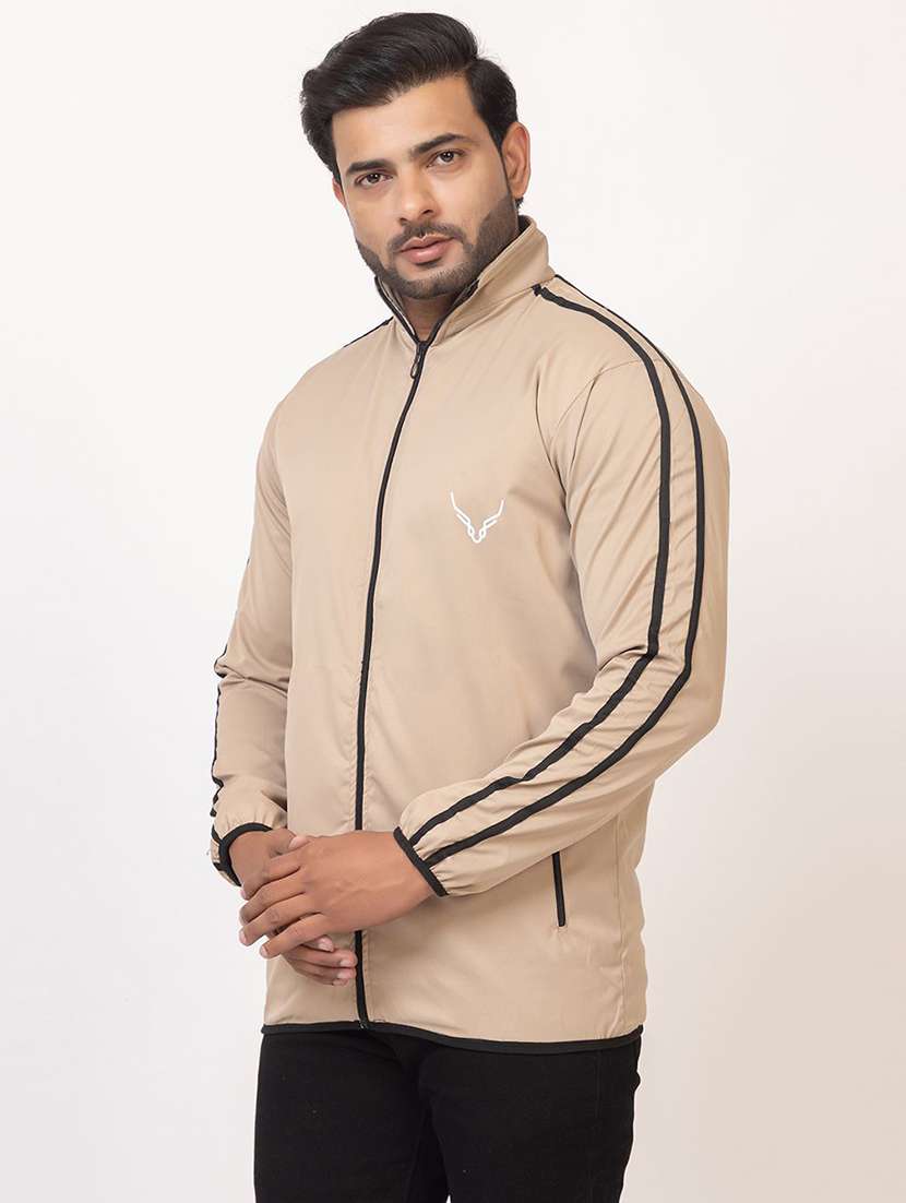 men side taped long sleeve regular fit casual jacket - 22243666 -  Standard Image - 2