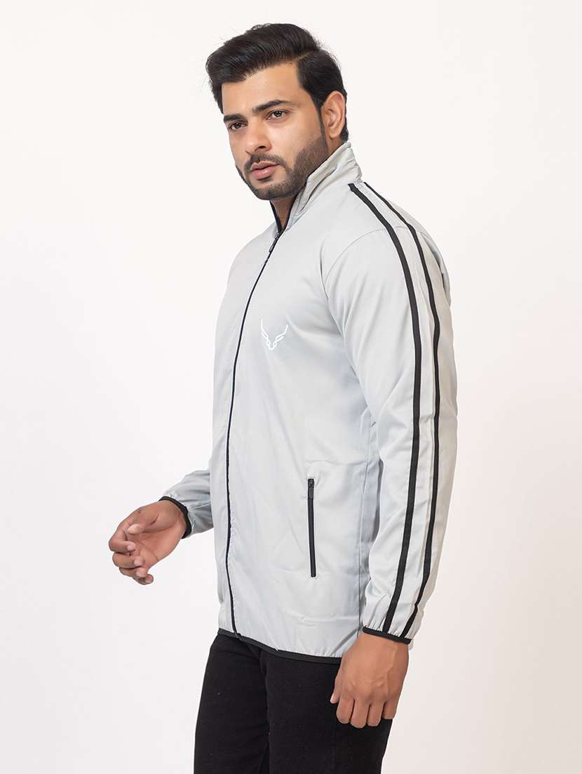 men side taped long sleeve regular fit casual jacket - 22243668 -  Standard Image - 2