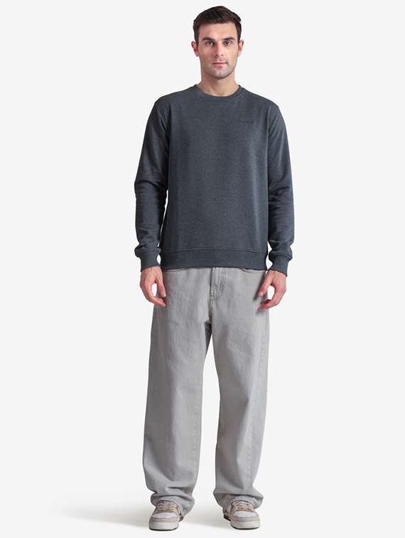 men solid long sleeve regular fit sweatshirt - 22243972 -  Standard Image - 2