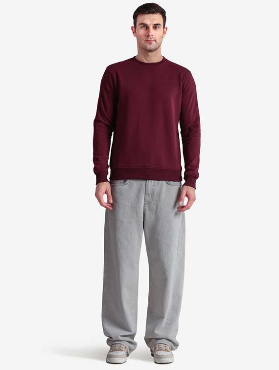 men solid long sleeve regular fit sweatshirt - 22243980 -  Standard Image - 2