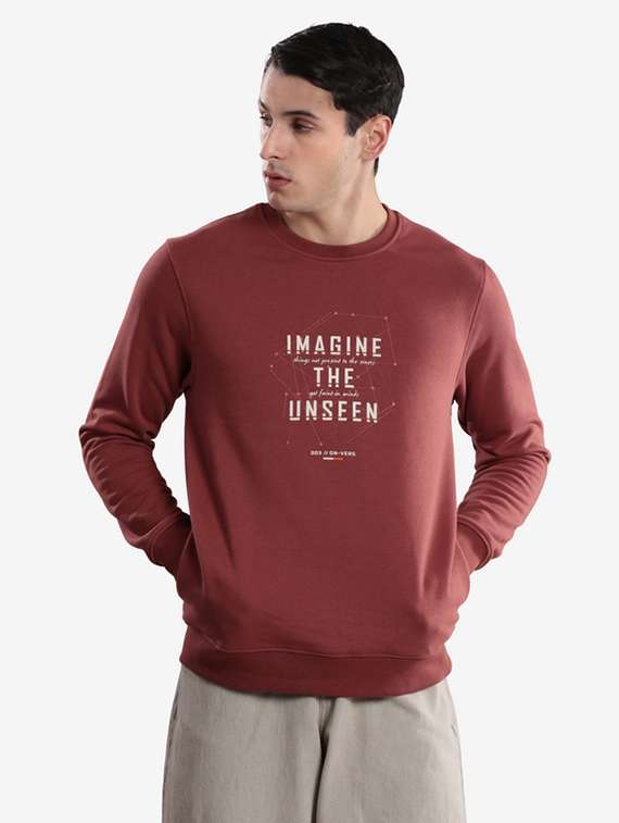 men typographic long sleeve regular fit sweatshirt - 22243981 -  Standard Image - 2