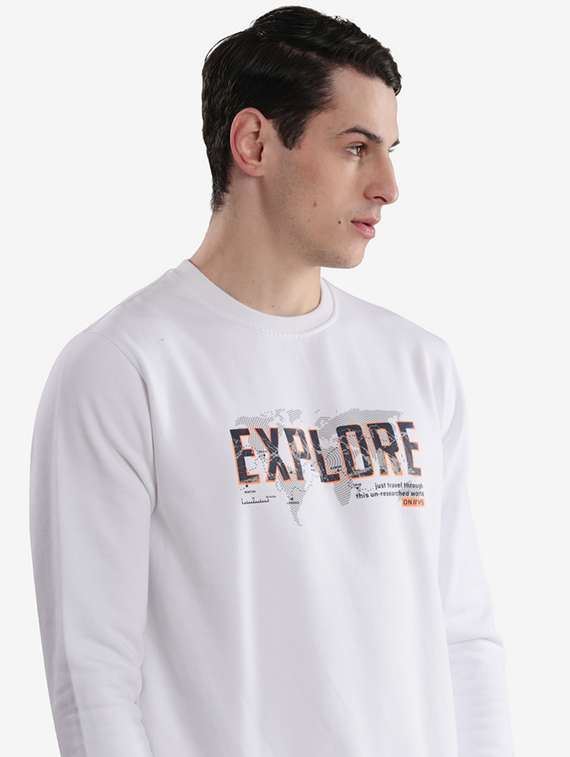 men typographic long sleeve regular fit sweatshirt - 22243990 -  Standard Image - 2