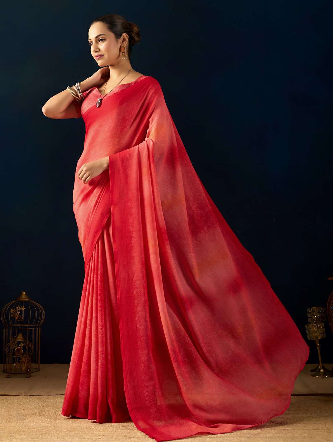 women bandhani ready to wear saree with blouse - 22243995 -  Standard Image - 2