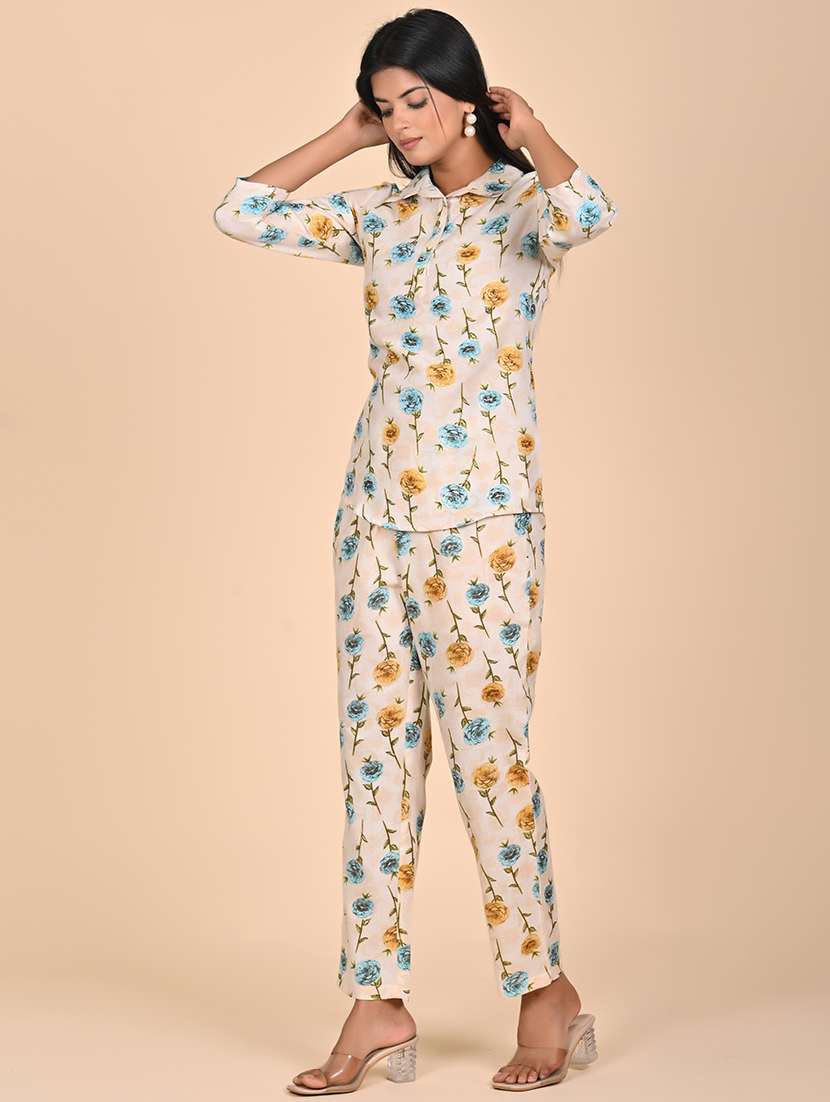 women printed top and trouser co-ord set - 22244035 -  Standard Image - 2