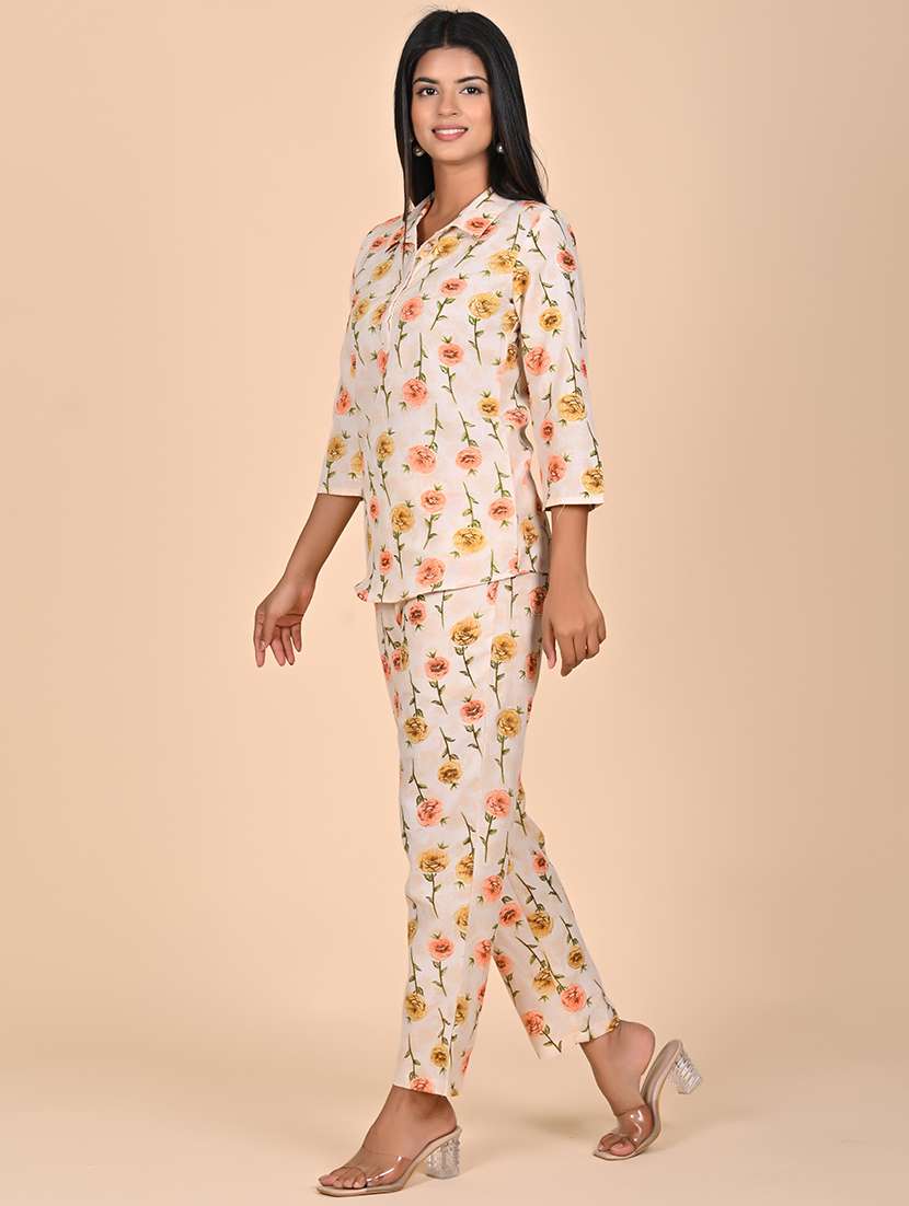 women printed top and trouser co-ord set - 22244036 -  Standard Image - 2