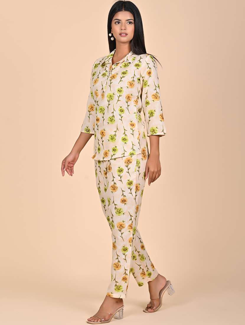 women printed top and trouser co-ord set - 22244037 -  Standard Image - 2