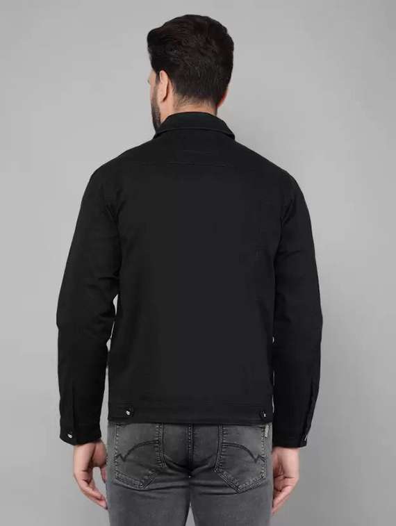 men solid long sleeve denim jacket - 22244061 -  Standard Image - 2