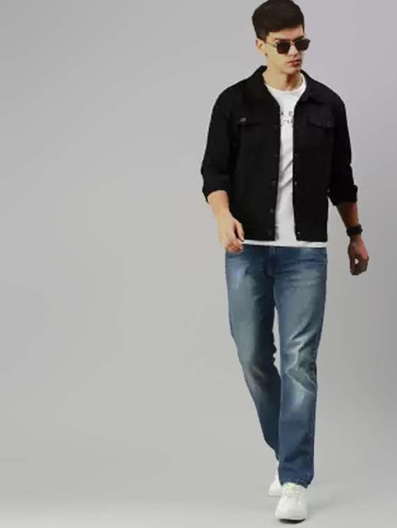 men solid long sleeve denim jacket - 22244064 -  Standard Image - 2