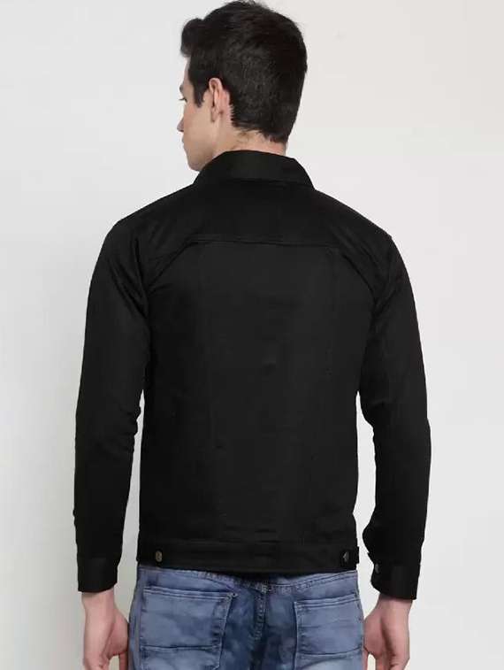 men solid long sleeve denim jacket - 22244084 -  Standard Image - 2