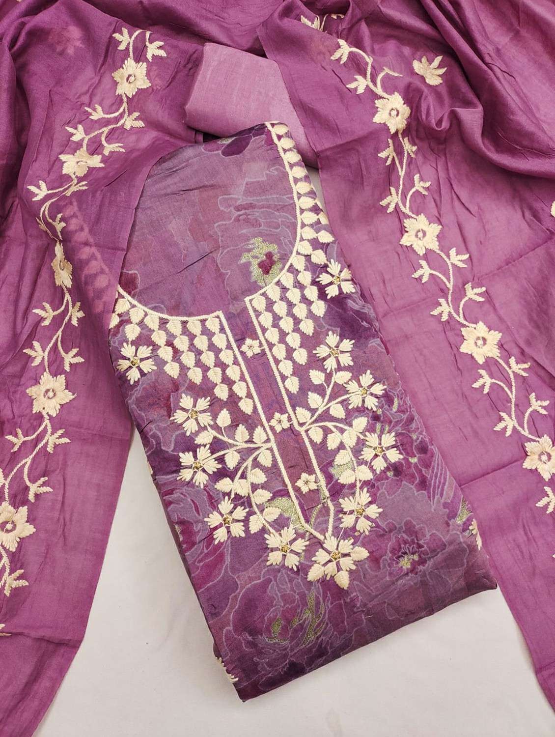 women floral embroidered unstitched suit set - 22244103 -  Standard Image - 2