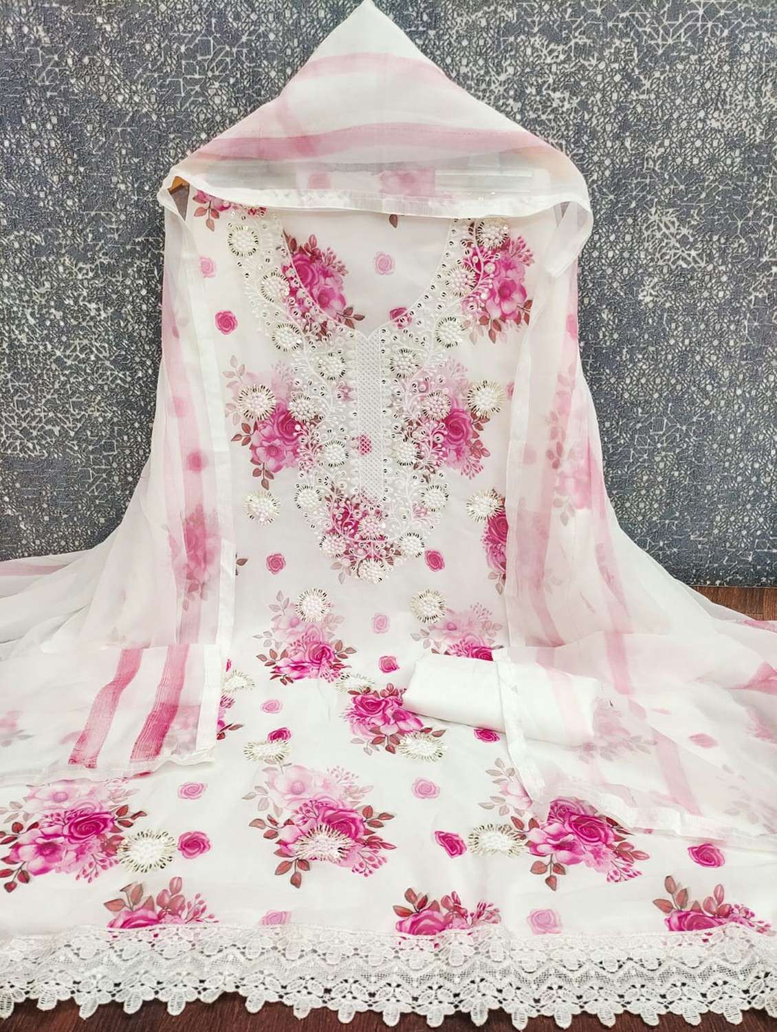 women floral embroidered unstitched suit set - 22244140 -  Standard Image - 2