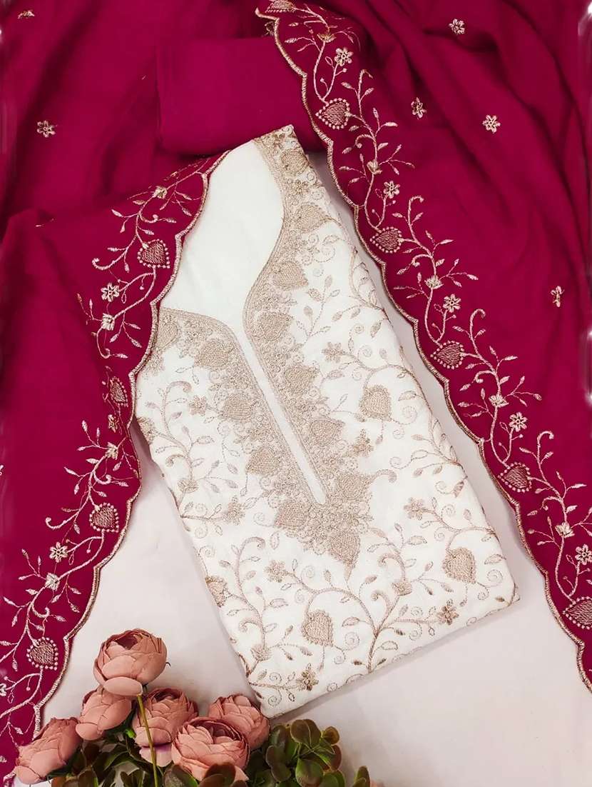 women solid with work unstitched suit set - 22244188 -  Standard Image - 2