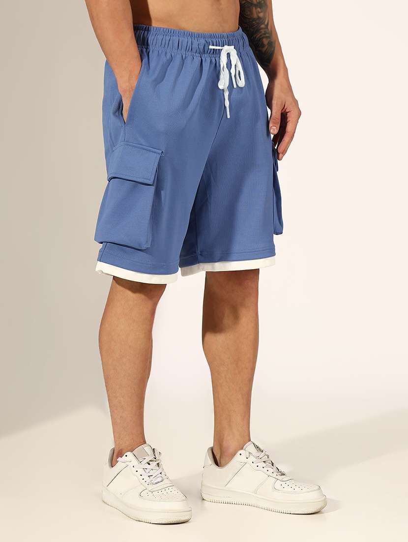 men solid low rise relaxed fit shorts - 22244197 -  Standard Image - 2