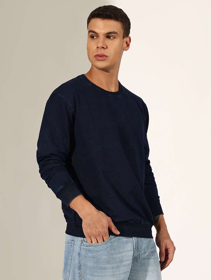 men solid long sleeve regular fit sweatshirt - 22244206 -  Standard Image - 2