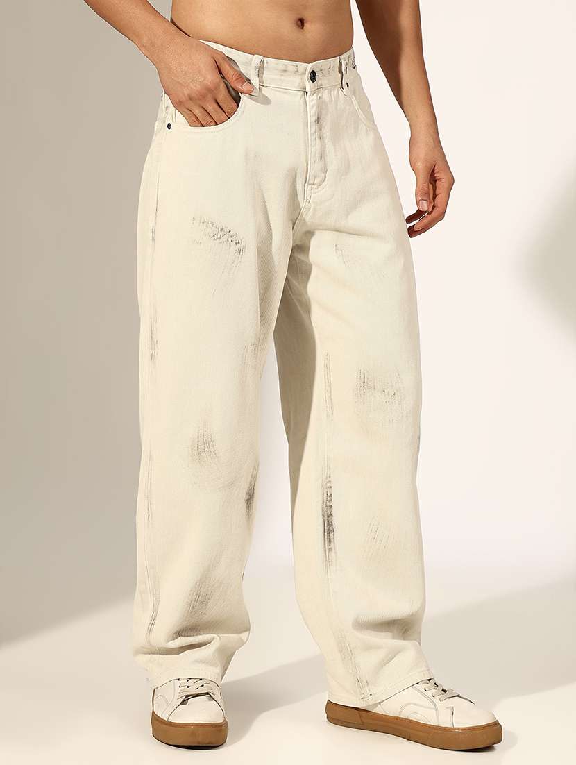 men printed mid rise baggy jean - 22244215 -  Standard Image - 2