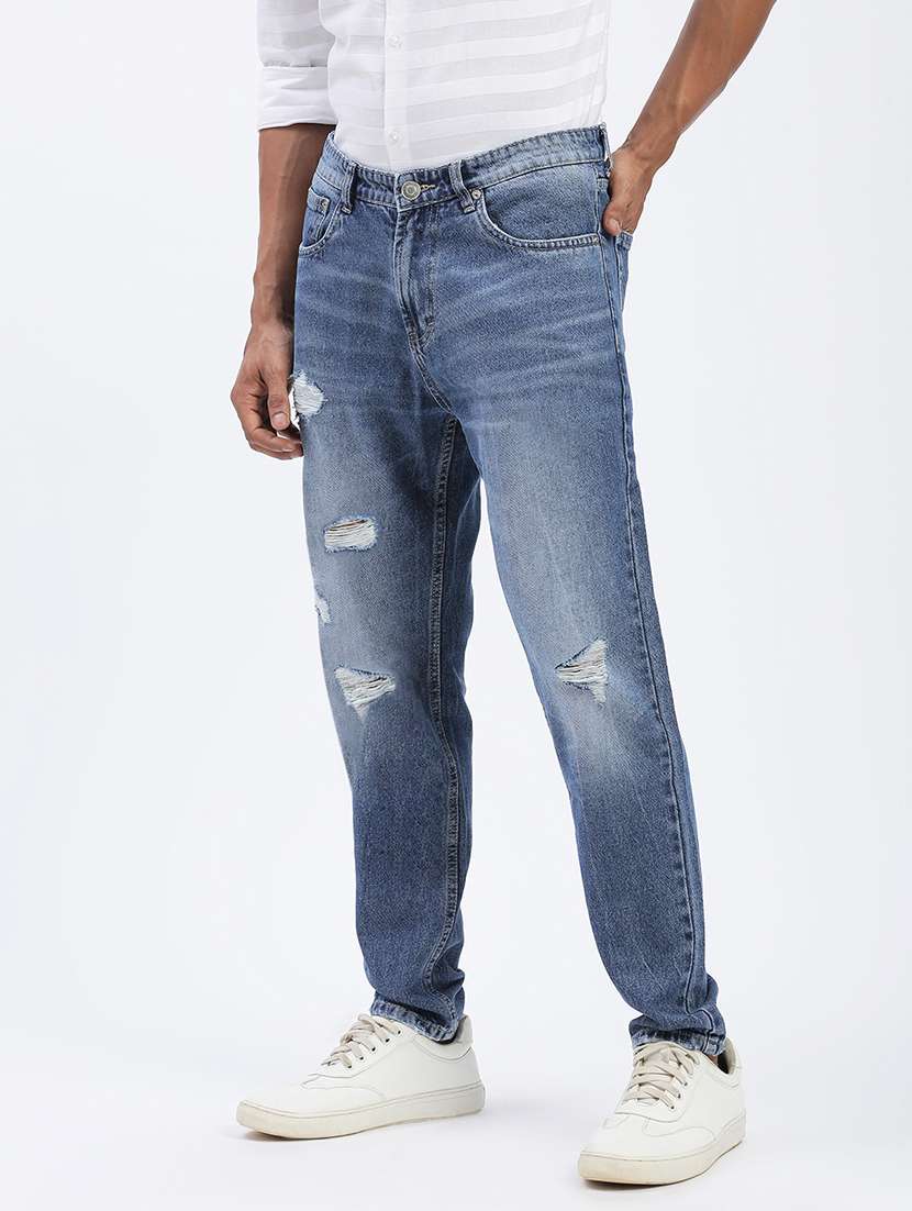 men distressed mid rise straight fit jean - 22244218 -  Standard Image - 2