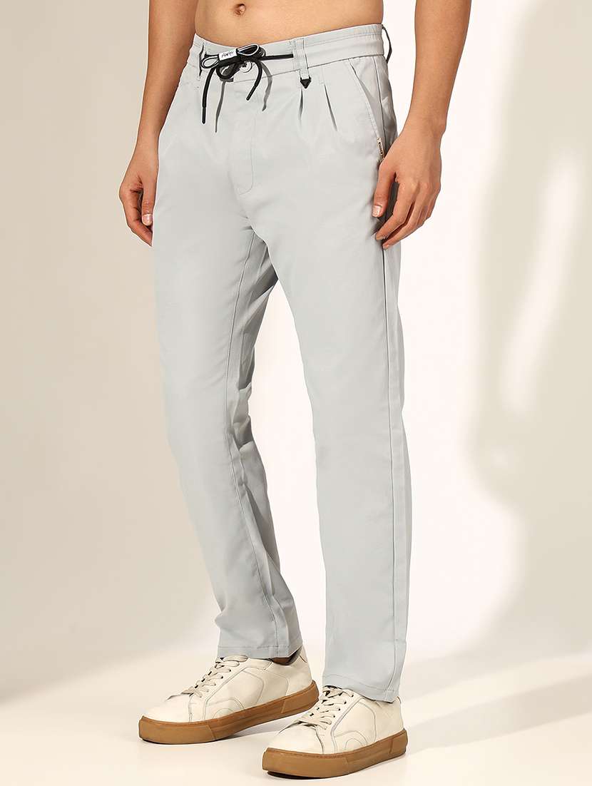 men solid mid rise straight chino trouser - 22244235 -  Standard Image - 2