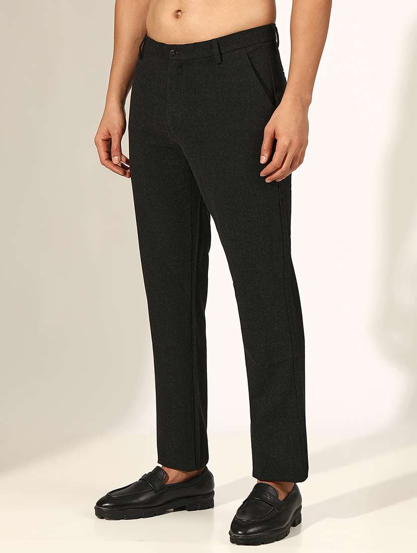 men solid mid rise slim fit chino  - 22244237 -  Standard Image - 2