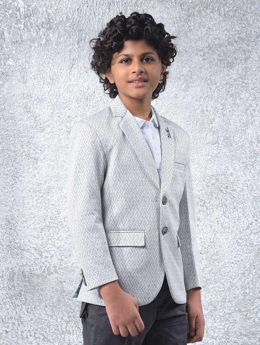 boys self designed long sleeve blazer - 22244262 -  Standard Image - 2