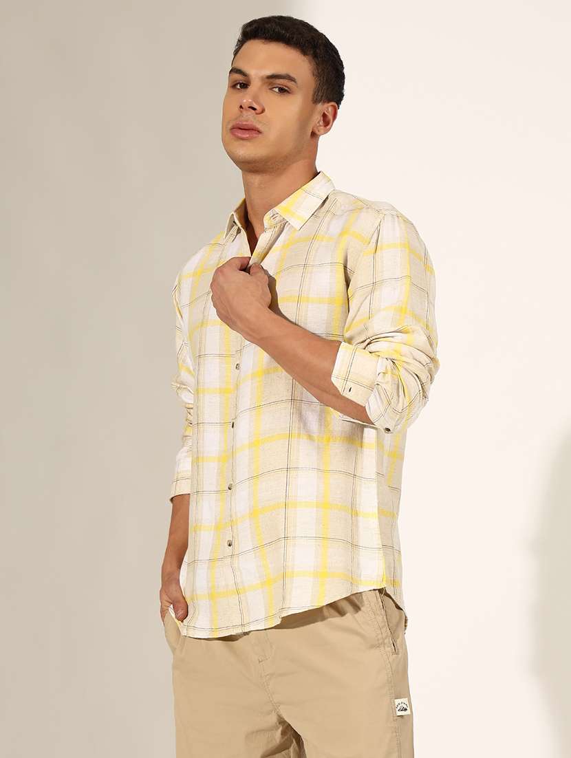 men checkered long sleeve regualr fit casual shirt - 22244269 -  Standard Image - 2