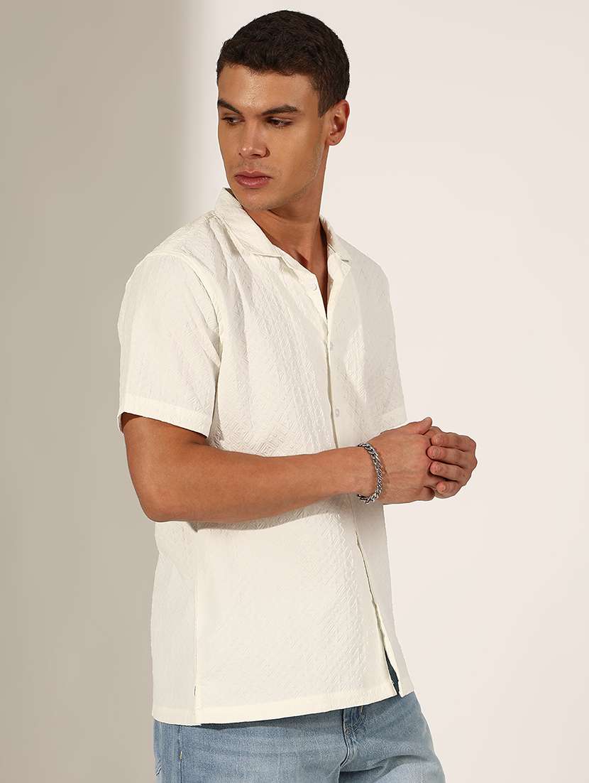 men self design short sleeve loose fit casual shirt - 22244285 -  Standard Image - 2