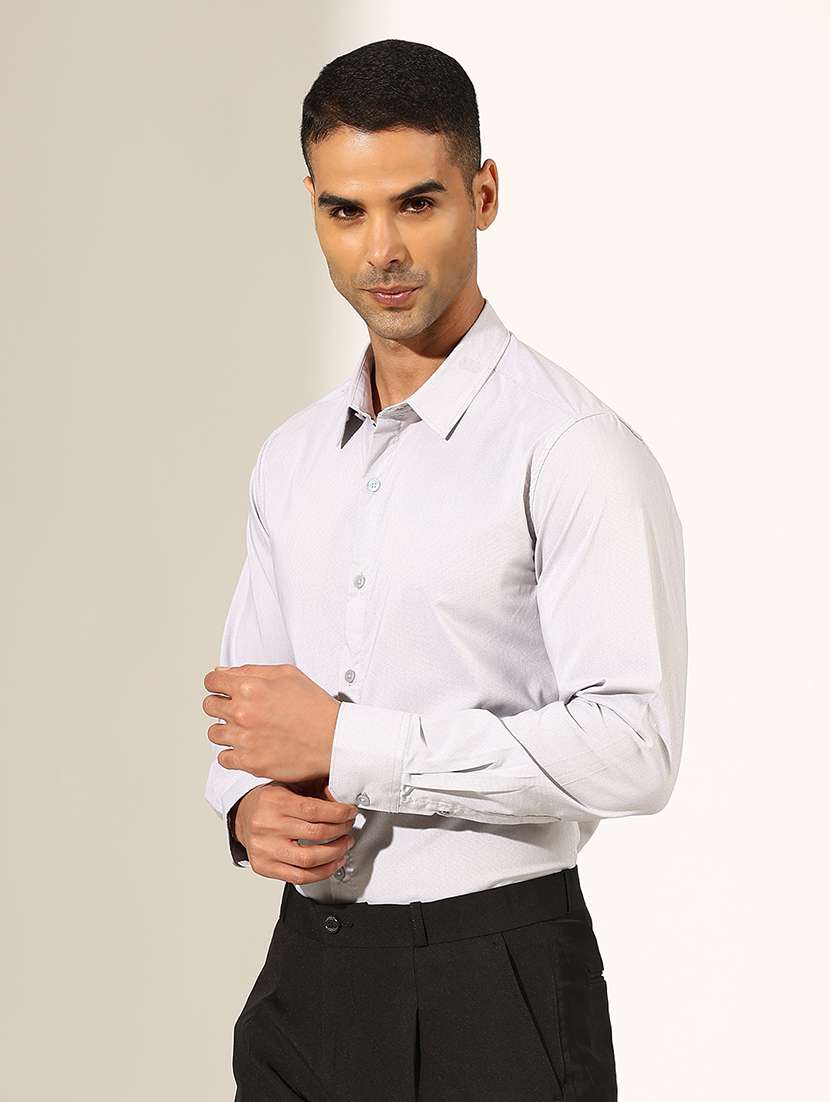 men solid long sleeve slim fit shirt - 22244291 -  Standard Image - 2