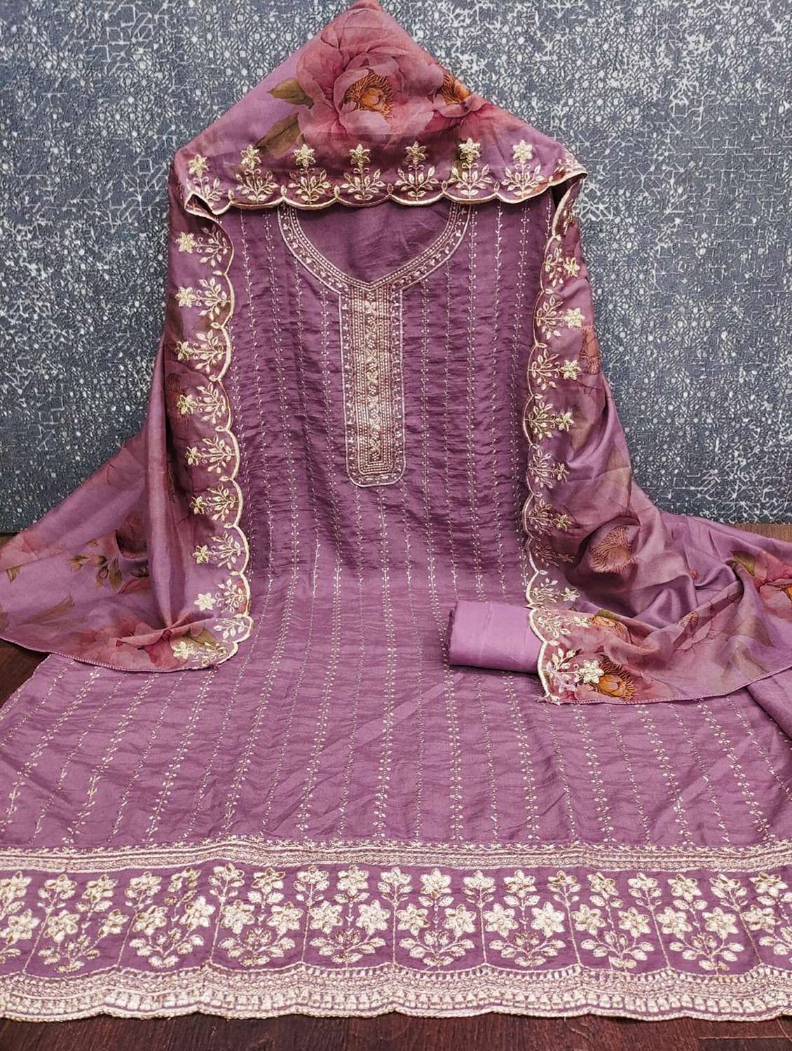 women solid with work unstitched suit set - 22244347 -  Standard Image - 2