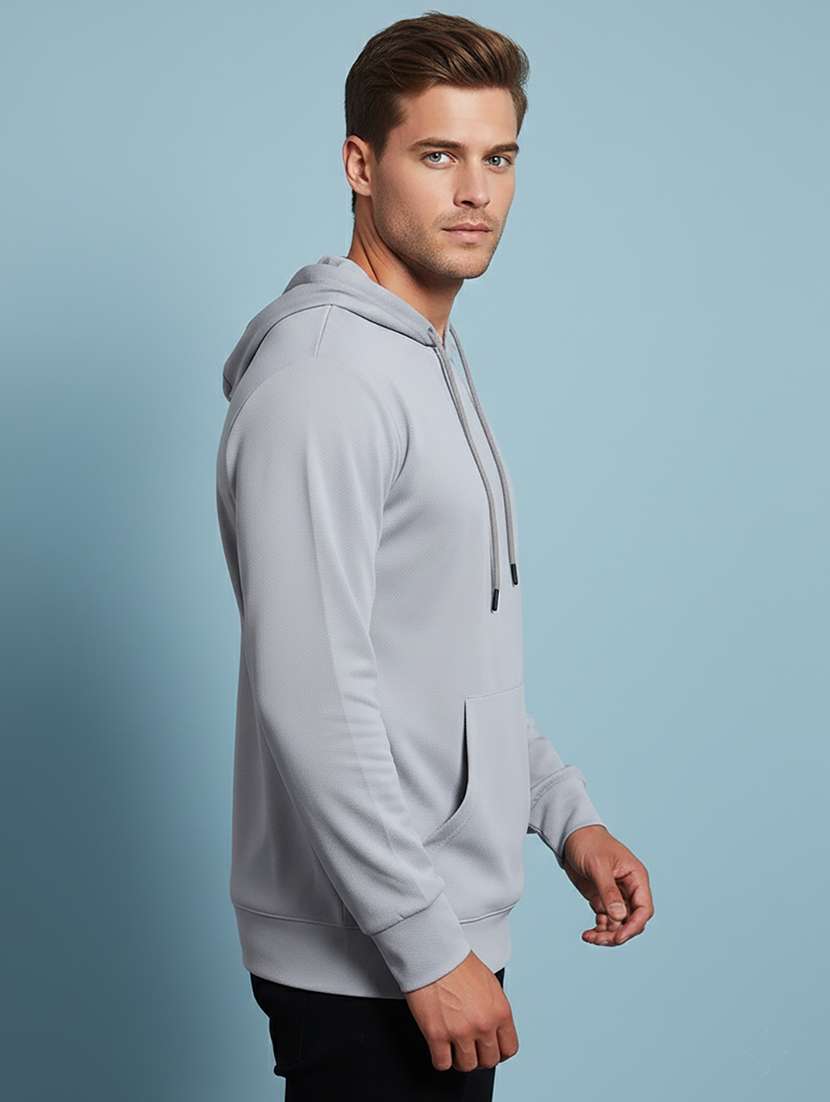 men solid long sleeve regular fit sweatshirt