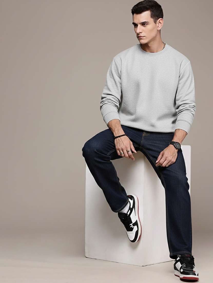 men solid long sleeve regular fit sweatshirt - 22244380 -  Standard Image - 2