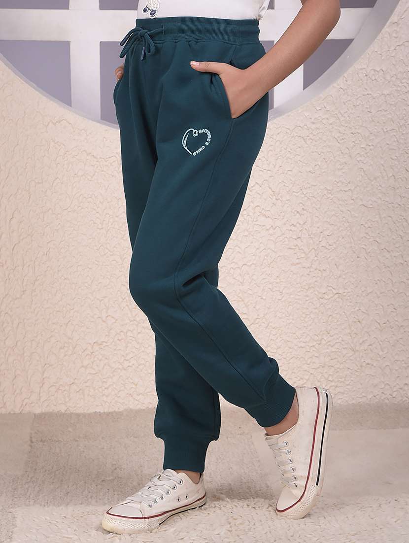 girls solid mid rise jogger - 22244402 -  Standard Image - 2