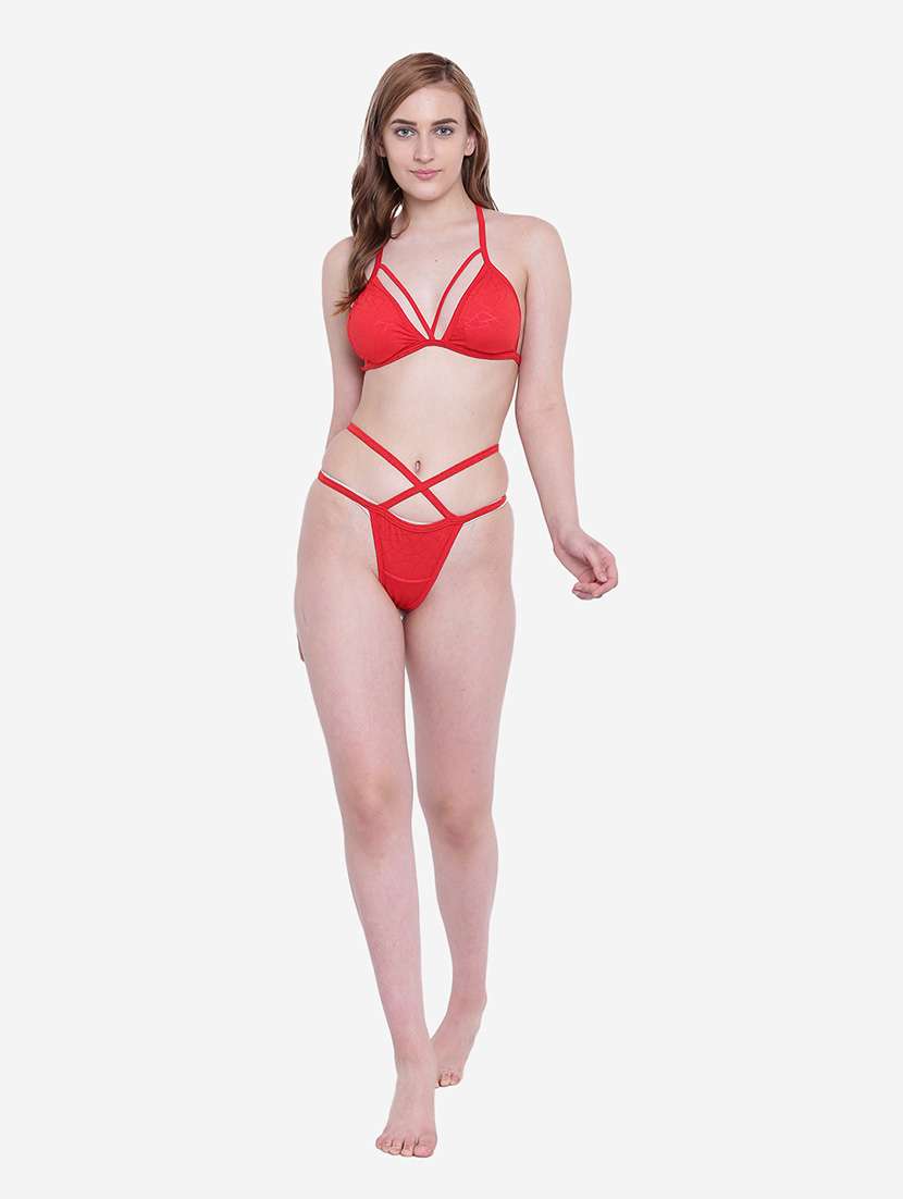 women solid swimwear bikini set - 22244412 -  Standard Image - 2