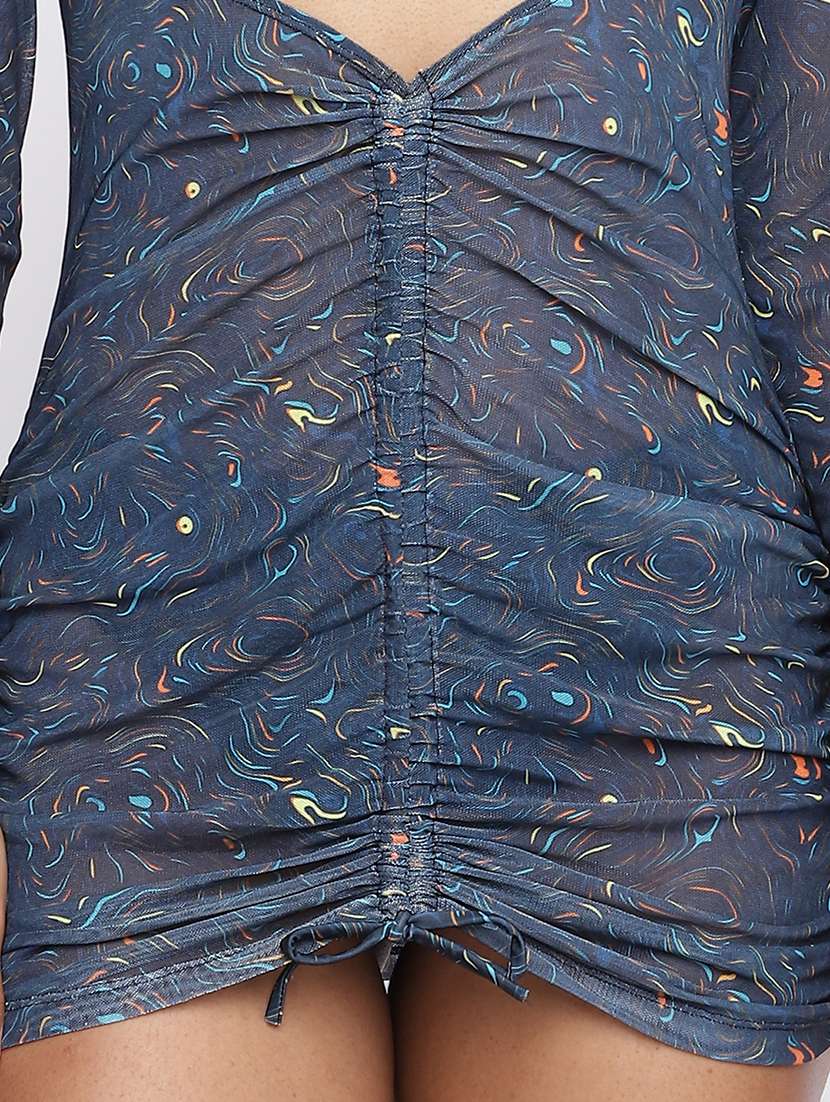 women printed swimwear bikini set with coverup - 22244421 -  Standard Image - 7