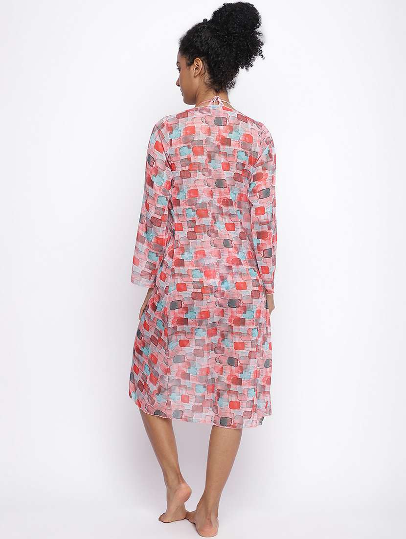 women printed swimwear bikini set with shrug - 22244422 -  Standard Image - 2