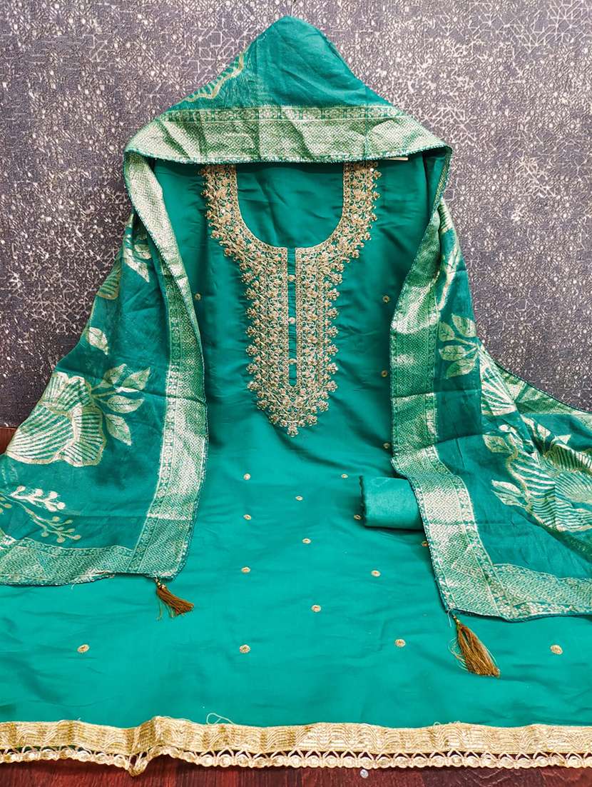 women solid with work unstitched suit set - 22244625 -  Standard Image - 2