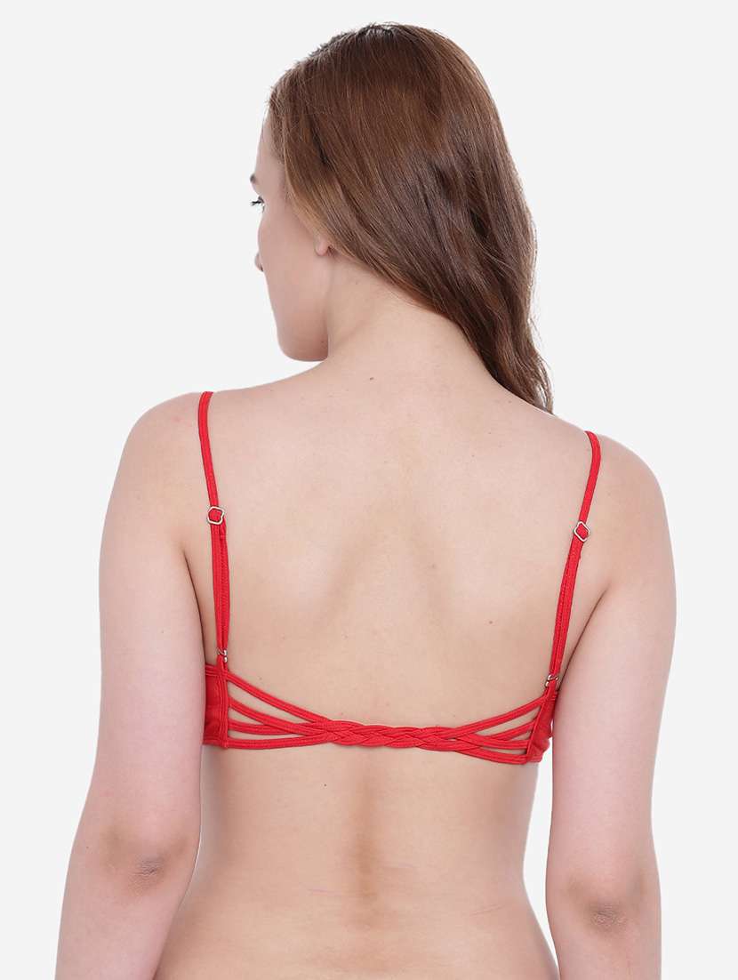 women solid lightly padded bralette - 22245660 -  Standard Image - 2