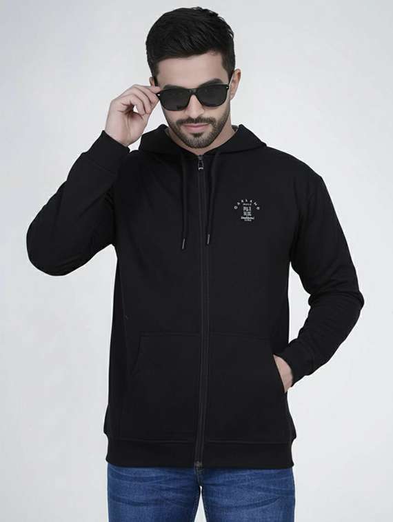 men solid long sleeve regular fit sweatshirt