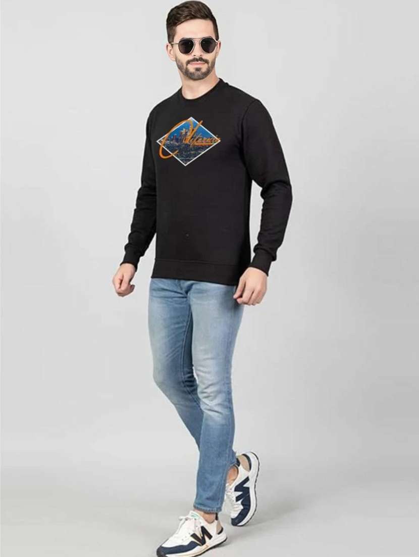 men printed long sleeve regular fit sweatshirt - 22245688 -  Standard Image - 2