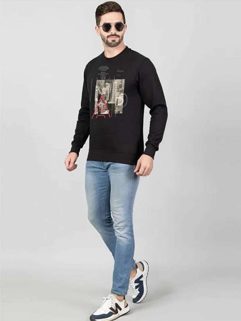 men printed long sleeve regular fit sweatshirt - 22245691 -  Standard Image - 2