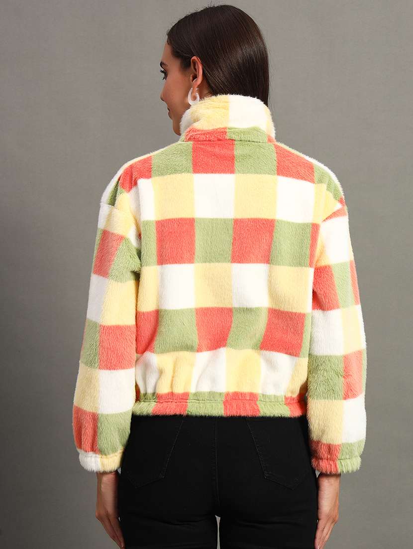 women checkered long sleeve sweatshirt - 22245710 -  Standard Image - 2