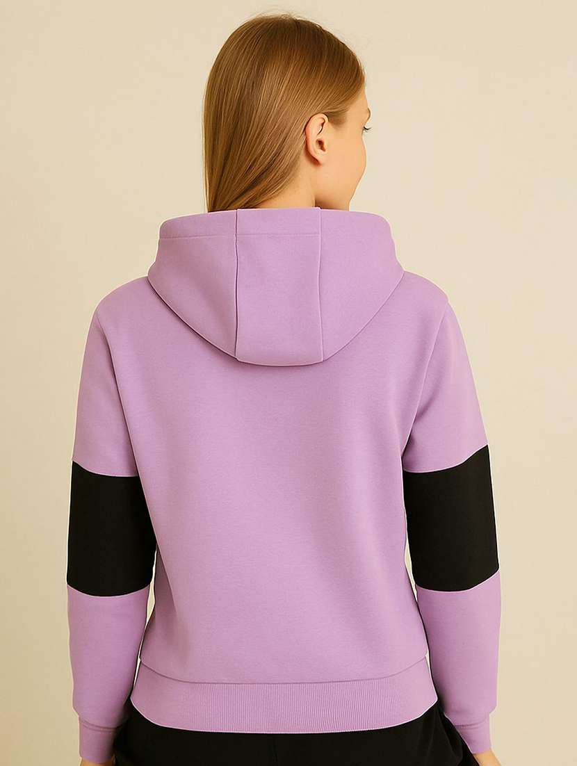  women tapered long sleeve hooded sweatshirt - 22245712 -  Standard Image - 2