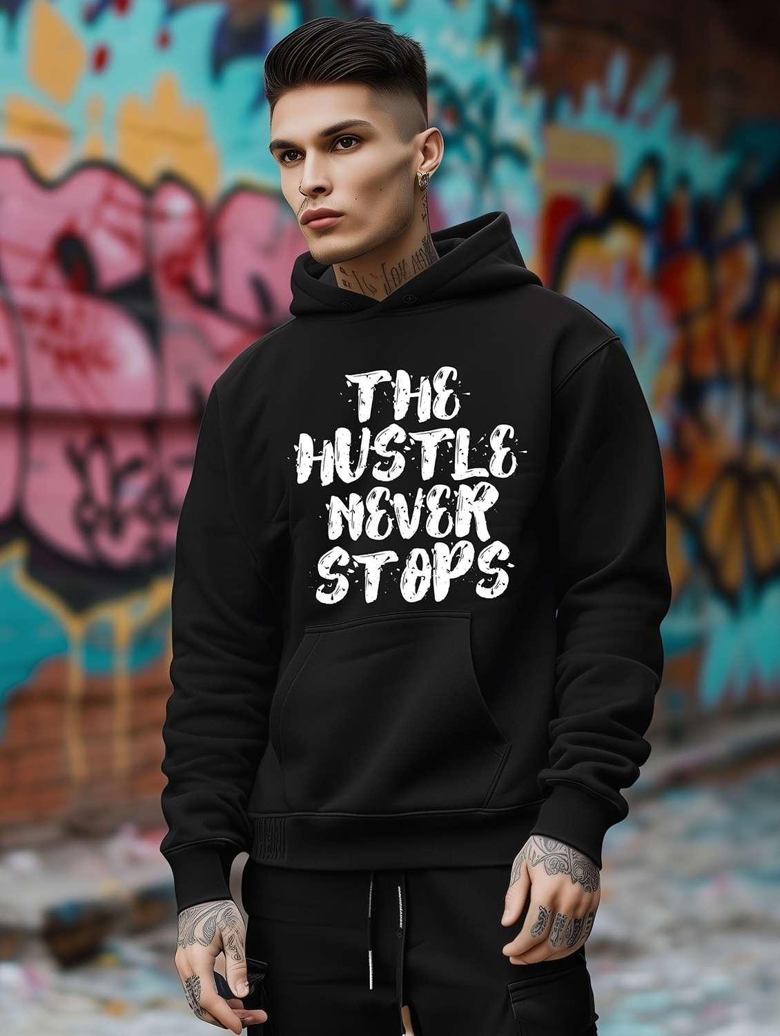 men typographic long sleeve regular fit sweatshirt
