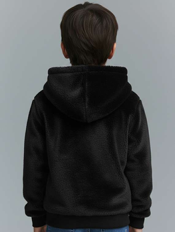 boys solid long sleeve hooded sweatshirt - 22246253 -  Standard Image - 2