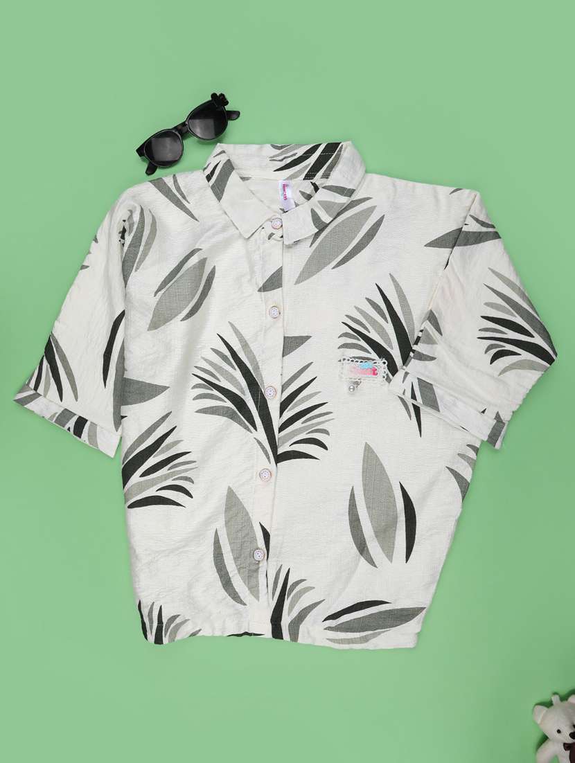 girls printed short sleeve top