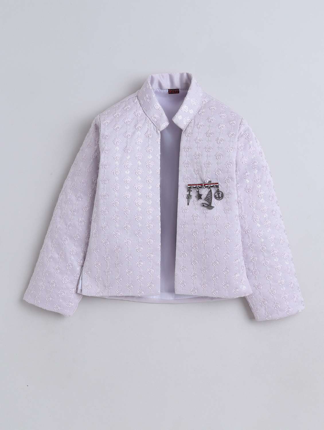 boys embroidered long sleeve sherwani set - 22246372 -  Standard Image - 2