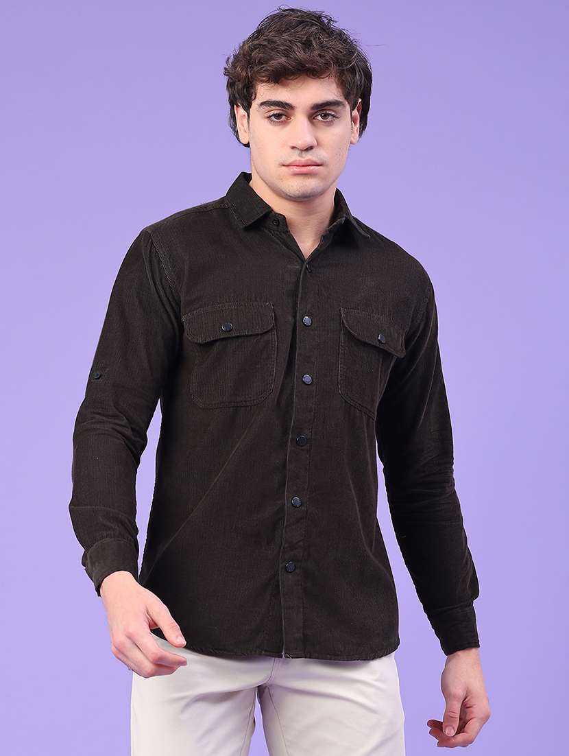 men solid collared long sleeve shirt - 22246387 -  Standard Image - 2