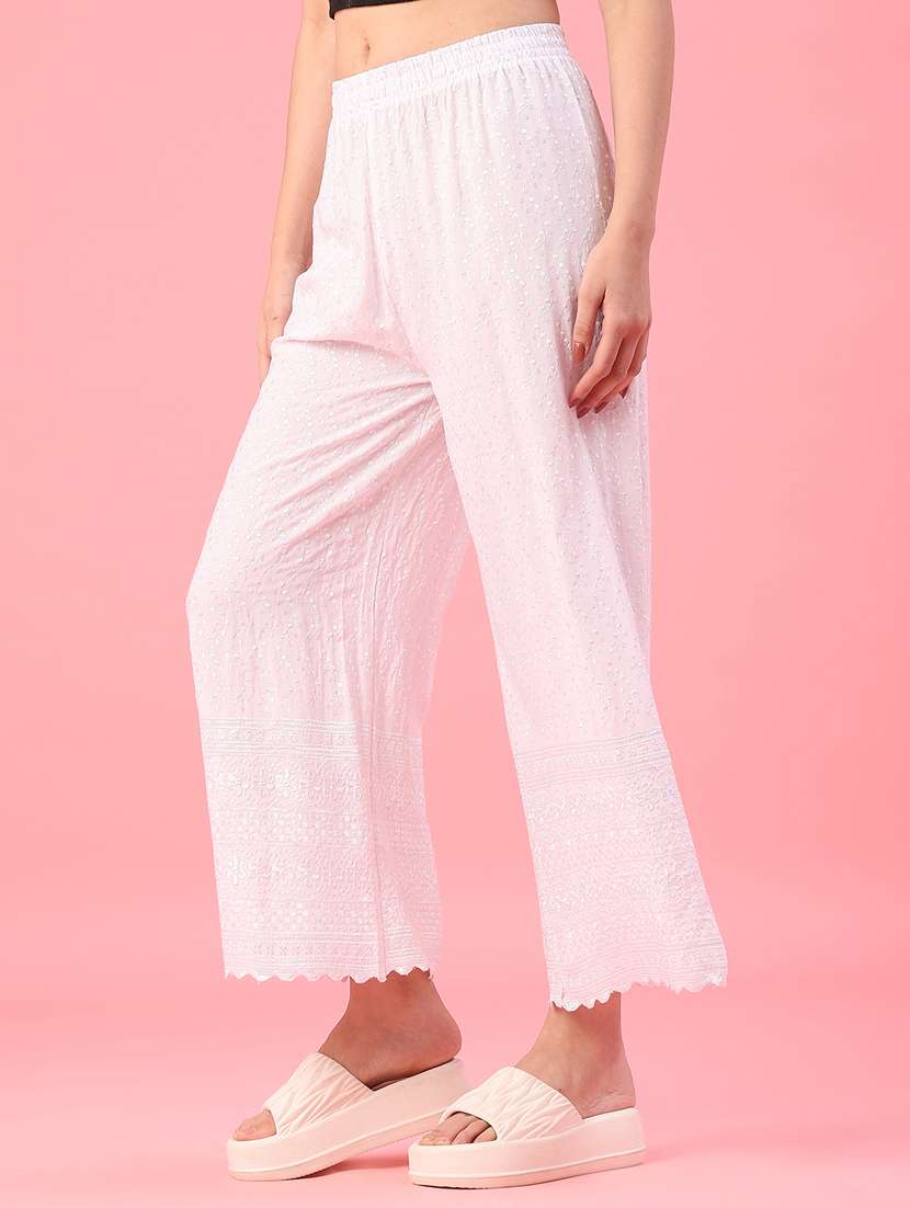 women solid mid rise palazzo - 22246433 -  Standard Image - 2
