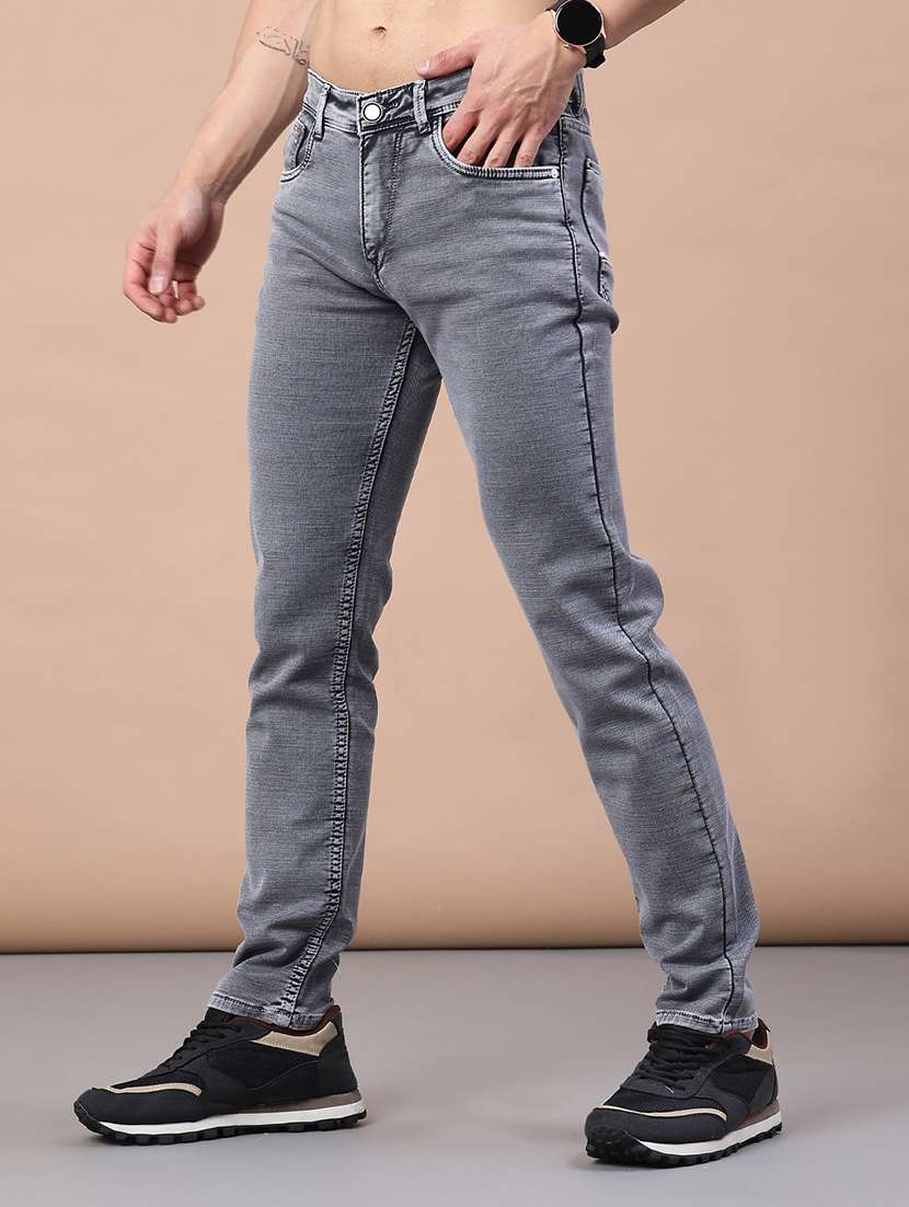 men solid mid rise slim jean - 22246633 -  Standard Image - 2
