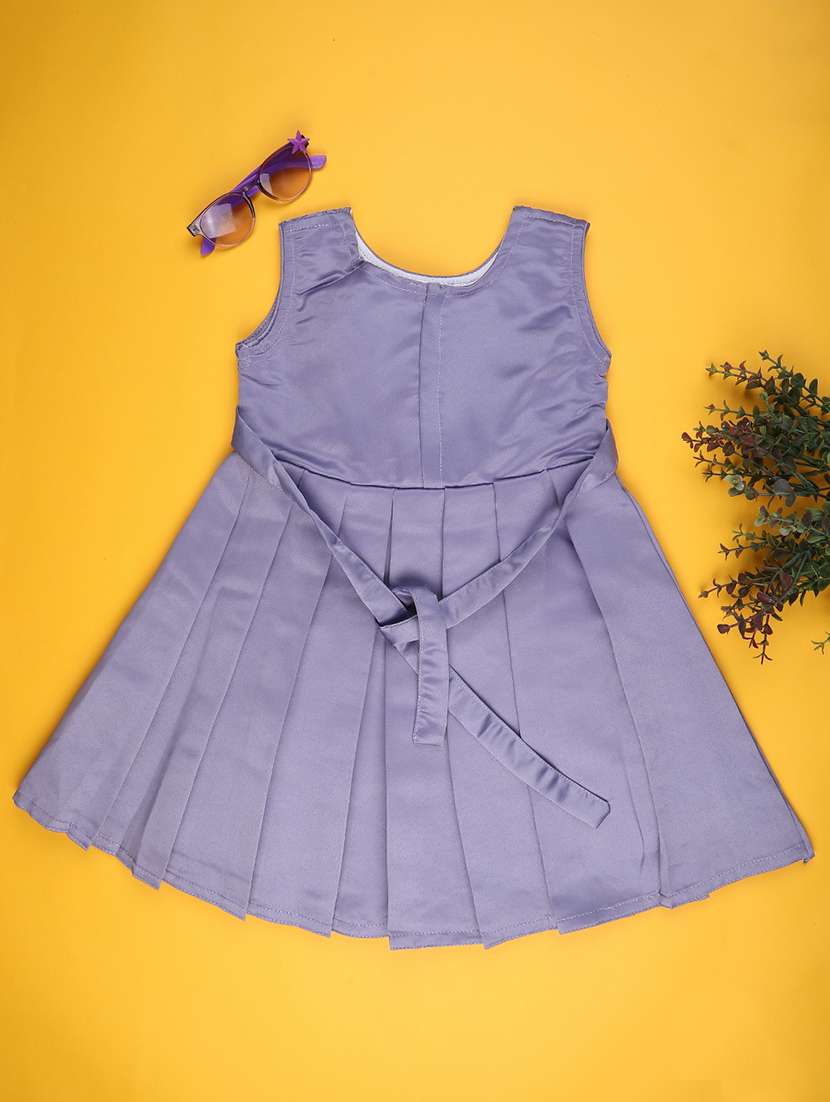girls self designed sleeveless flared frock - 22246649 -  Standard Image - 2