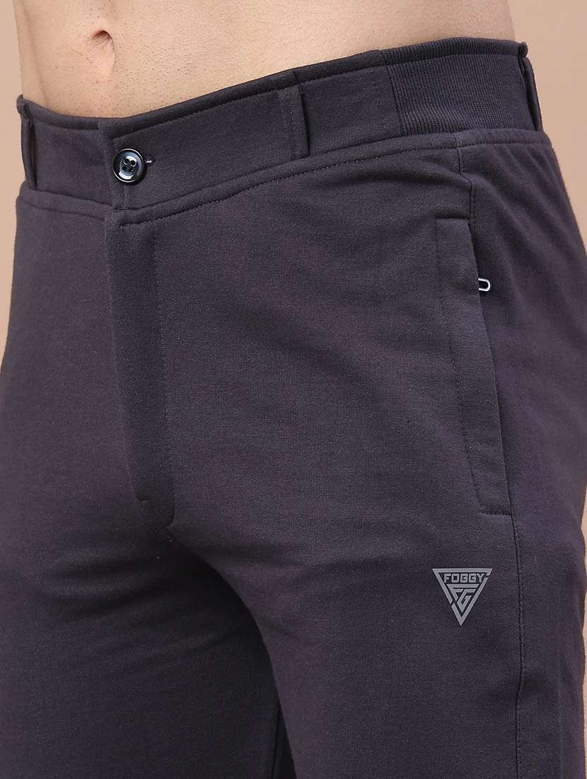 men solid mid rise full length track pant - 22246680 -  Standard Image - 2