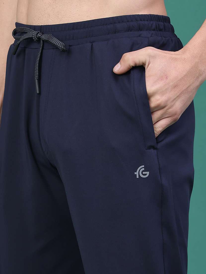 men solid mid rise ankle length track pant - 22246687 -  Standard Image - 2